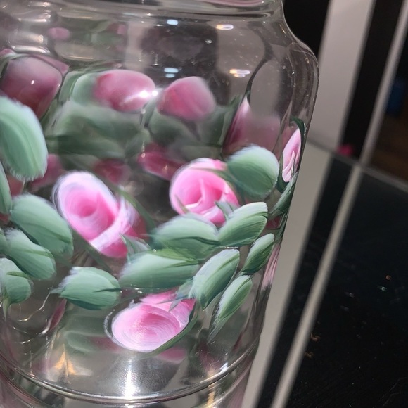 Set of 4 Hand Painted Vintage Juice Glasses 4 oz Cottage Core Boho Cute Cups - Picture 2 of 6